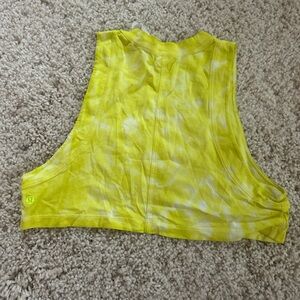 Lululemon Yellow Tie-Dye Crop Top